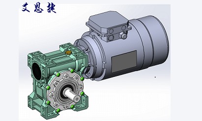蝸輪減速機(jī)可以配剎車電機(jī)？看看這款SJMRV063+0.75kw剎車電機(jī)